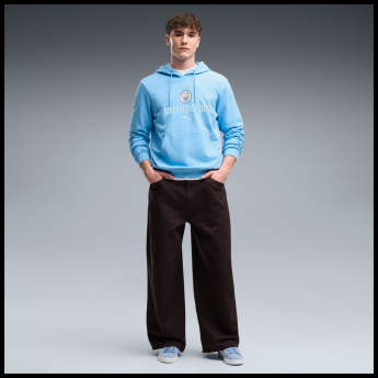 Manchester City мъжки суитшърт с качулка FtblCulture blue