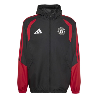 Manchester United мъжко яке с качулка allweather black