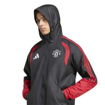 Manchester United мъжко яке с качулка allweather black