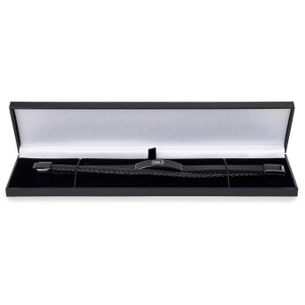 Aston Villa гривна Black IP Leather Bracelet