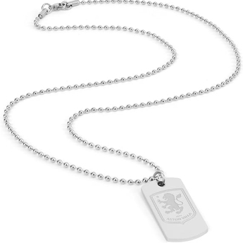 Aston Villa колие с висулка Engraved Dog Tag & Chain