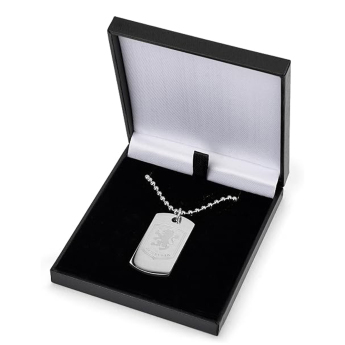 Aston Villa колие с висулка Engraved Dog Tag & Chain