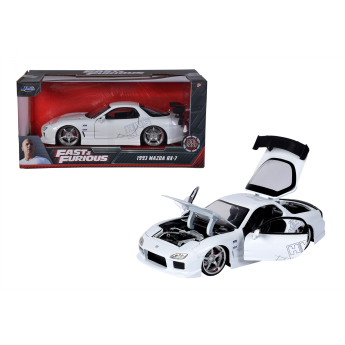 Модели на автомобили и мотоциклети модел 1/24 Fast & Furious Mazda RX-7 White