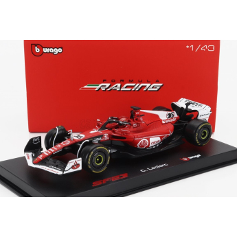 Модели на автомобили и мотоциклети модел 1/43 Scuderia Ferrari SF-23 BBurago Leclerc #16 Las Vegas 2023 Signature