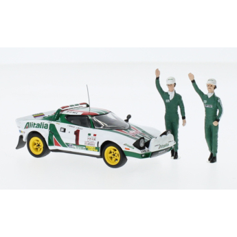 Модели на автомобили и мотоциклети модел 1/43 Lancia Stratos HF, No.1, Alitalia, Rallye WM, Rallye Monte Carlo, Winner Rally Monte Carlo series with figurines, S.Munari/S.Maiga, 1977