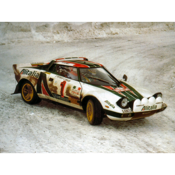 Lancia Stratos HF, No.1, Alitalia, Rallye WM, Rallye Monte Carlo, Winner Rally Monte Carlo series with figurines, S.Munari/S.Maiga, 1977 1:43