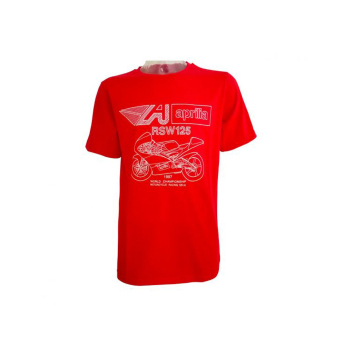 Aprilia Racing мъжка тениска vintage RSW 125 red 2026