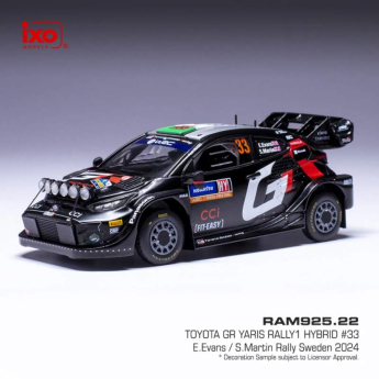 Модели на автомобили и мотоциклети модел 1/43 Toyota Yaris GR Rally Sweden Evans - Martin