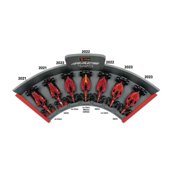 Set 7 modelů Scuderia Ferrari 1:43 BBurago - Leclerc / Sainz