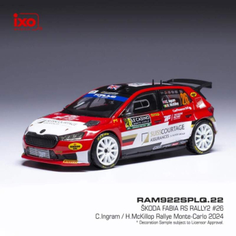 Модели на автомобили и мотоциклети модел 1/43 Škoda Fabia Rally2 2024 N.26 C. Ingram - Rally Monte Carlo