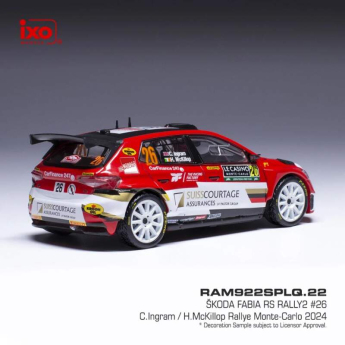 Модели на автомобили и мотоциклети модел 1/43 Škoda Fabia Rally2 2024 N.26 C. Ingram - Rally Monte Carlo