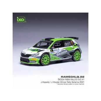 Модели на автомобили и мотоциклети модел 1/43 Škoda Fabia Rally2 EVO - Rally Bohemia 2021 #1 Kopecky