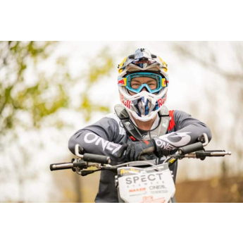 Red Bull Spect motokrosové brýle WHIP neonově modré s čirým sklem