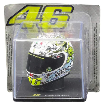 Модели на автомобили и мотоциклети модел на каска 1:5 Moto GP Valentino Rossi Valencia 2005