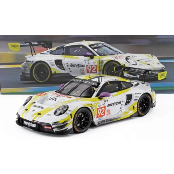 Модели на автомобили и мотоциклети модел 1/18 Porsche 911 GT3 R #92 Bachler/Malykhin/Sturm 24H Le Mans 2024