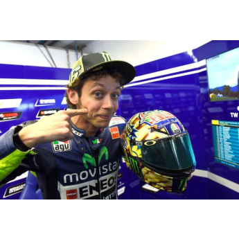 Model přilby MotoGP Valentino Rossi Mugello 2014 1:5