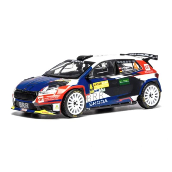 Модели на автомобили и мотоциклети модел 1/43 IXO Škoda Fabia Rally2 - Lavanttal Rally 2024 #4 Wagner - Ostlender