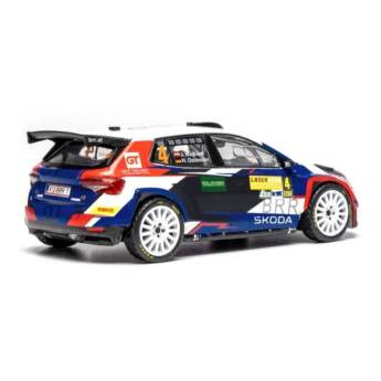 Модели на автомобили и мотоциклети модел 1/43 IXO Škoda Fabia Rally2 - Lavanttal Rally 2024 #4 Wagner - Ostlender
