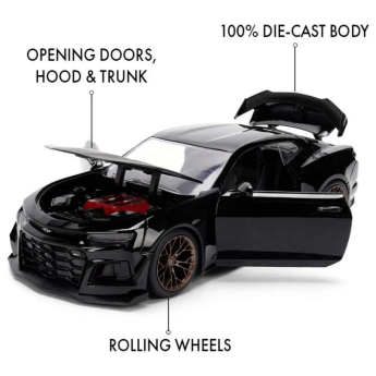 Model Chevrolet Camaro 2024 ZL1 1LE Black - Fast & Furious 1:24