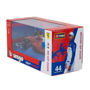 Модели на автомобили и мотоциклети модел 1/43 Scuderia Ferrari SF-25Lewis Hamilton #44 Miami GP 2025