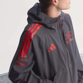 Audi F1 мъжко яке с качулка Mechanics Rain grey F1 Team 2026