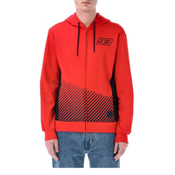 Marc Márquez мъжки суитшърт с качулка Stripes red 2026