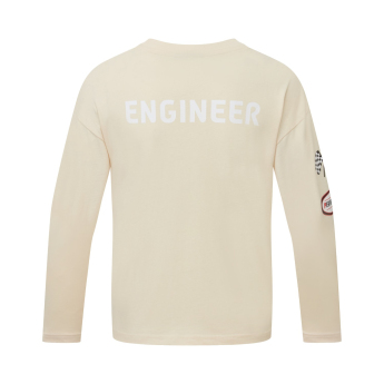 Toyota Gazoo Racing детска тениска с дълъг ръкав Engineer beige 2026