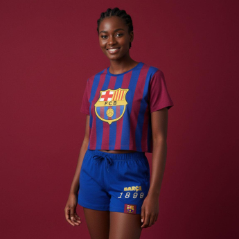 FC Barcelona дамска пижама Short Stripe