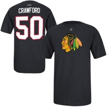 Chicago Blackhawks мъжка тениска Corey Crawford #50 black