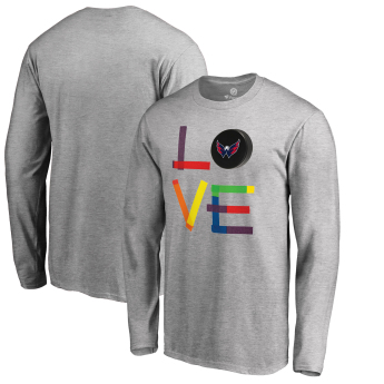 Washington Capitals мъжка тениска с дълъг ръкав grey Hockey Is For Everyone Love Square