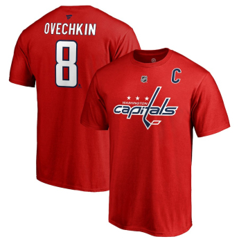 Washington Capitals мъжка тениска red Alex Ovechkin Stack Logo Name & Number