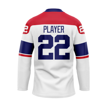 Отбори по хокей хокейна фланелка Czech Republic embroidered white