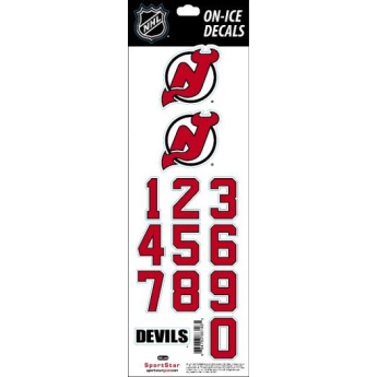New Jersey Devils стикери за каска decals red
