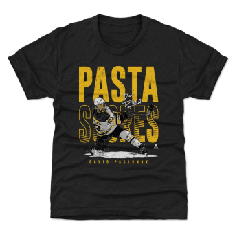 Boston Bruins детска тениска David Pastrňák #88 Pasta Scores WHT 500 Level