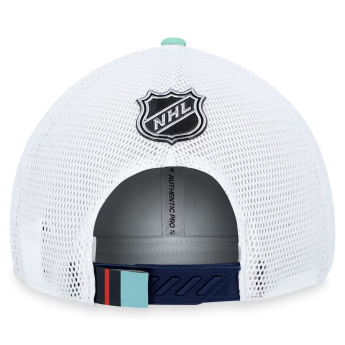 Seattle Kraken баскетболна шапка с козирка Draft 2023 Podium Trucker Adjustable Authentic Pro