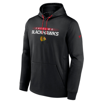 Chicago Blackhawks мъжки суитшърт с качулка RINK Performance Black-Athletic Red