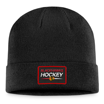 Chicago Blackhawks зимна шапка Authentic Pro Prime Cuffed Beanie black