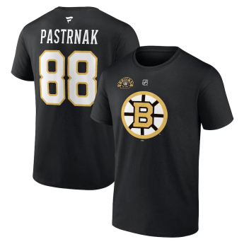 Boston Bruins мъжка тениска 100th Anniversary Stack Logo Name & Number