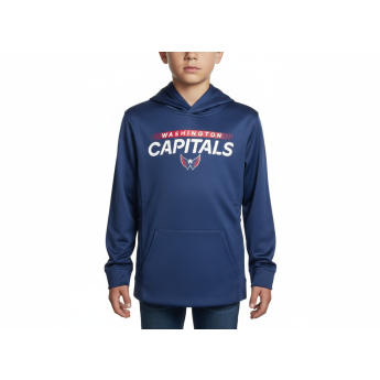 Washington Capitals детски суитшърт с качулка Authentic Pro Hood Po Hoodie