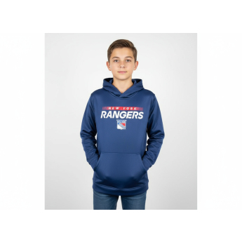 New York Rangers детски суитшърт с качулка Authentic Pro Hood Po Hoodie