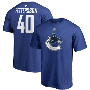 Vancouver Canucks мъжка тениска Elias Pettersson #40 Authentic Stack Name & Number