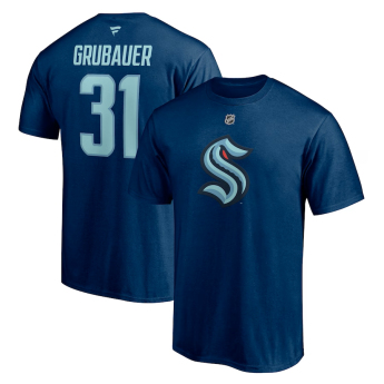 Seattle Kraken мъжка тениска Philipp Grubauer #31 Authentic Stack Name & Number