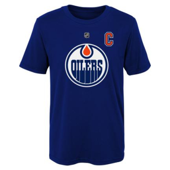 Edmonton Oilers детска тениска Connor McDavid Captains Name and Number navy
