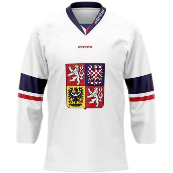 Отбори по хокей хокейна фланелка Czech Republic  2023/2024 CCM Fandres replica - white David Pastrňák #88