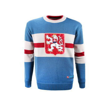 Отбори по хокей мъжки пуловер Czech republic retro MS 1947 big logo