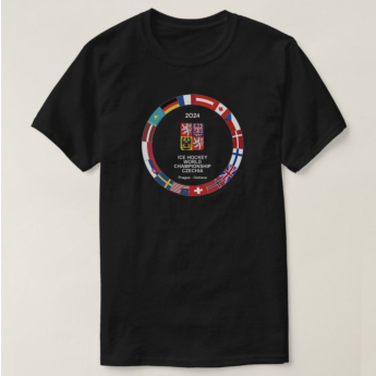 Отбори по хокей детска тениска Ice Hockey World Championship Czechia MS 2024 Black
