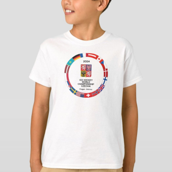 Отбори по хокей детска тениска Ice Hockey World Championship Czechia MS 2024 White