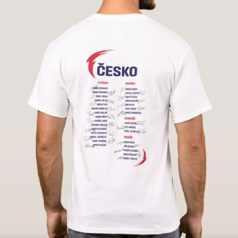 Отбори по хокей мъжка тениска HOŠI DĚKUJEM Ice Hockey World Championship Czechia MS 2024 White