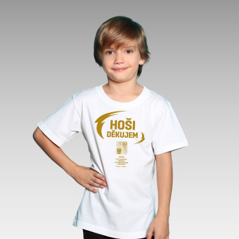 Отбори по хокей детска тениска HOŠI DĚKUJEM Ice Hockey World Championship Czechia MS 2024 GOLD EDITION White