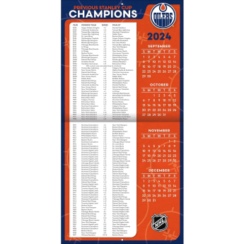 Edmonton Oilers календар 2025 Wall Calendar